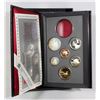 Image 1 : 6 PC 1996 CANADA PROOF SET $1 TO $.01 NO SILVER $1