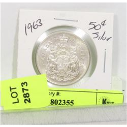 1963 CANADA SILVER 50 CENT PIECE