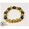 Image 1 : #221-BLACK OBSIDIAN PI XIU BRACELET 12mm/ 7.5"