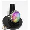 Image 1 : #86-RAINBOW SOLAR QUARTZ RING SIZE 9