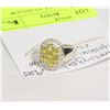 Image 1 : STERLING SILVER .925 YELLOW SAPPHIRE RING SIZE 7
