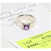 Image 1 : STERLING SILVER .925 AMETHYST RING SIZE 6