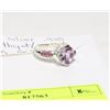 Image 1 : STERLING SILVER .925 AMETHYST/GARNET RING SIZE 7