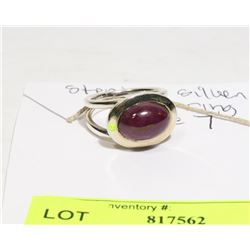 STERLING SILVER .925 RUBY RING SIZE 7