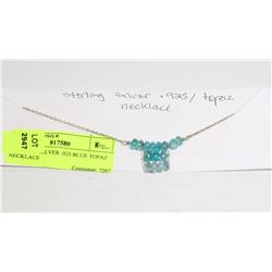 STERLING SILVER .925 BLUE TOPAZ NECKLACE