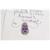 Image 1 : STERLING SILVER .925 AMETHYST/DIAMOND NECKLACE