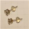 Image 2 : 10K YELLOW GOLD CUBIC ZIRCONIA 5*5MM EARRINGS