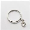 Image 2 : SILVER CUBIC ZIRCONIA  RING (~SIZE 7)