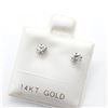 Image 1 : 14K WHITE GOLD DIAMOND(0.21CT)  EARRINGS