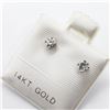 Image 2 : 14K WHITE GOLD DIAMOND(0.21CT)  EARRINGS