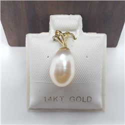 14K WYG FRESH WATER PEARL 7-8MM  PENDANT