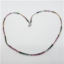 SILVER TOURMALINE 16"  NECKLACE