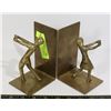 Image 1 : VINTAGE BRASS GOLF THEMED BOOKENDS