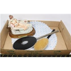 VANITY SET AND FIGURINE