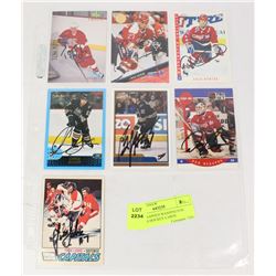 7 AUTOGRAPHED WASHINGTON CAPITALS HOCKEY CARDS