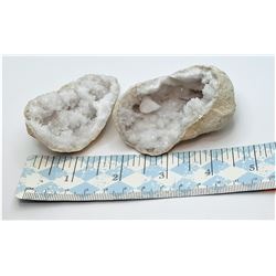 13)  NATURAL QUARTZ CRYSTAL SPLIT GEODE