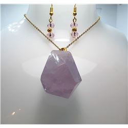 9)  NATURAL BRAZILIAN AMETHYST PENDANT
