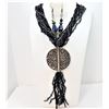 Image 1 : 11)  TWISTED MULTI STRAND BLACK IRIDESCENT