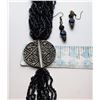 Image 2 : 11)  TWISTED MULTI STRAND BLACK IRIDESCENT