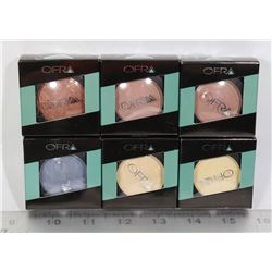 LOT OF 6 OFRA BLUSH AND EYESHADOW