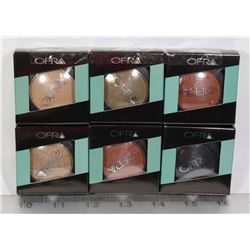 LOT OF 6 OFRA BLUSH AND EYESHADOW