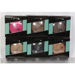 LOT OF 6 OFRA BLUSH AND EYESHADOW