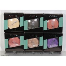 LOT OF 6 OFRA BLUSH AND EYESHADOW