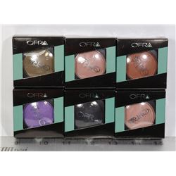 LOT OF 6 OFRA BLUSH AND EYESHADOW