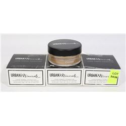 LOT OF 3 URBAN MINERALS LOOSE MINERAL FOUNDATION