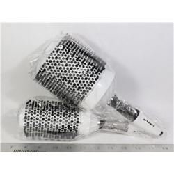 TWO ARTEGO ANTI STATIC HAIR BRUSHES