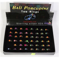 STIRLING SILVER 925 TOE RING RETAIL DISPLAY
