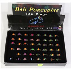 STIRLING SILVER 925 TOE RING RETAIL DISPLAY