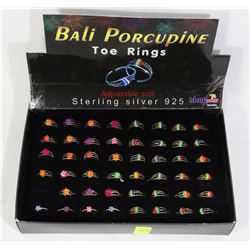STIRLING SILVER 925 TOE RING RETAIL DISPLAY