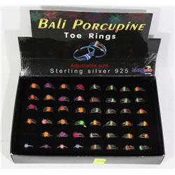 STIRLING SILVER 925 TOE RING RETAIL DISPLAY