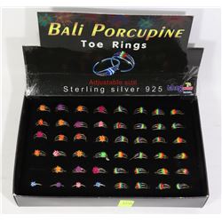 STIRLING SILVER 925 TOE RING RETAIL DISPLAY