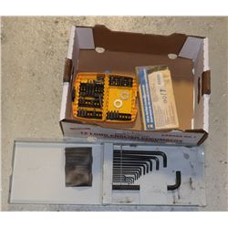 FLAT OF TOOLS INCLUDING HEX KEY SET, BIT SET,