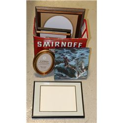 BOX OF ASSORTED PICTURE FRAMES