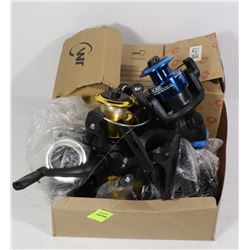 FLAT OF FISHING REELS