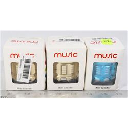 LOT OF THREE MINI SPEAKERS
