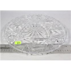 PINWHEEL CRYSTAL FOOTED DISH