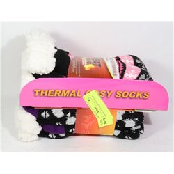 2PK LADIES COZY SLIPPER SOCKS
