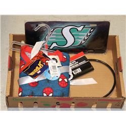 FLAT WITH BICYCLE LOCK, NOVELTY LICENSE PLATE,