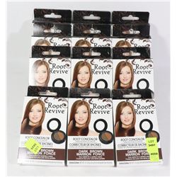 12 DARK BROWN ROOT REVIVE TEMPORARY BRUSH IN