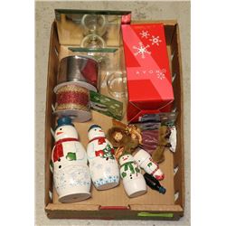 FLAT OF CHRISTMAS DECORATIONS