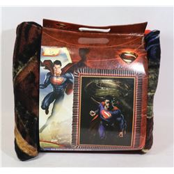 SUPERMAN FLEECE THROW SET