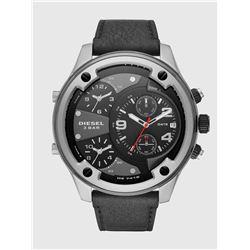 NEW DIESEL 4 TIME ZONE 56MM LEATHER BAND MSRP $540
