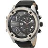 Image 5 : NEW DIESEL 4 TIME ZONE 56MM LEATHER BAND MSRP $540