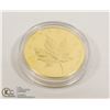 Image 3 : CANADIAN $50 GOLD COIN 1 OZ.  1989 MAPLE LEAF