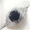 Image 2 : 11) 14K WHITE GOLD BLACK DIAMOND RING SIZE 6.5