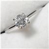 Image 2 : 14) PLATINUM DIAMOND SOLITAIRE RING SIZE 6.5